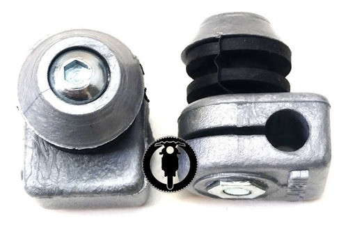 2 Bujes Soporte Nylon Parabrisa Curtain Motos Elmotociclista 1