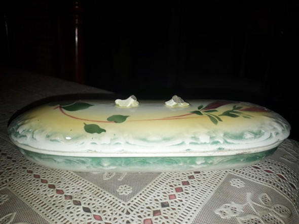 Antigua Peinellera De Loza Sellada  Made In San Basin 1