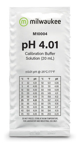 Solución Soluciones Calibración Ph4 Ph 4 Milwaukee M10004b 0