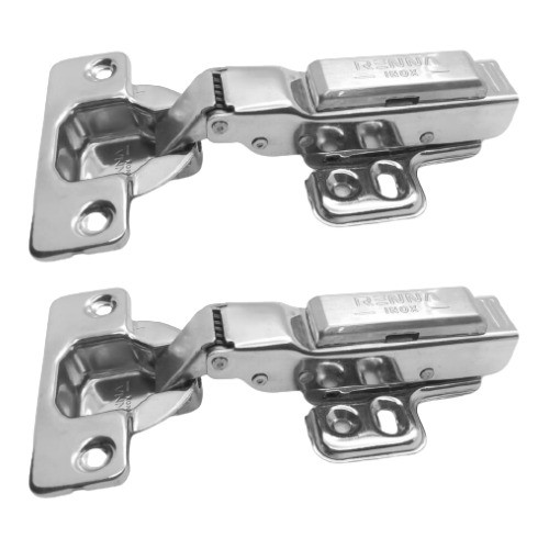 Kit 02 Dobradiça Curva Inox  Amortecedor Click Móveis 0