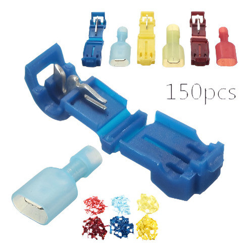 150pcs T-taps + Conectores Terminal Aislada Macho Combo Kit 1