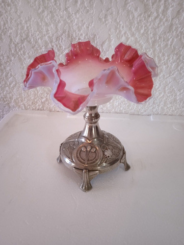 Centro Art Nouveau Con Plato Opalinado 0