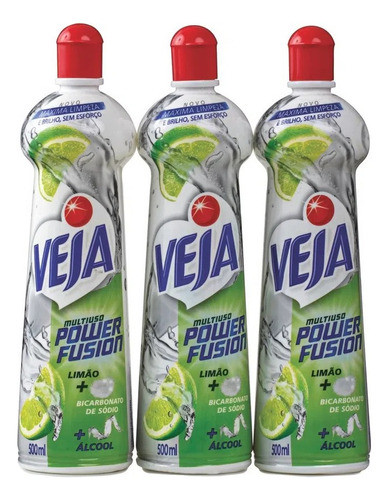 Limpador Multiuso Veja Power Fusion Pack 3 Unidades De 500ml 0