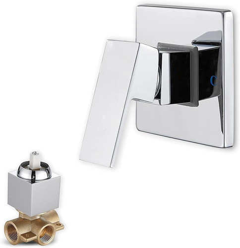 Mezclador Monocomando Para Ducha Cuadrada Plateado 0