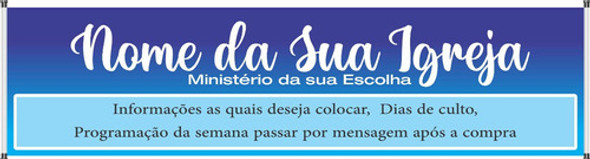 Faixa Placa Igreja 4mx80cm Mod165 0