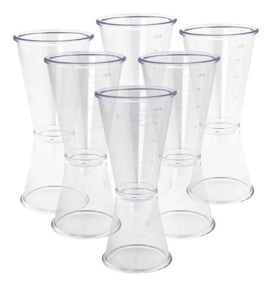 Kit 6 Dosadores Duplos Plástico 30ml E 50ml 0