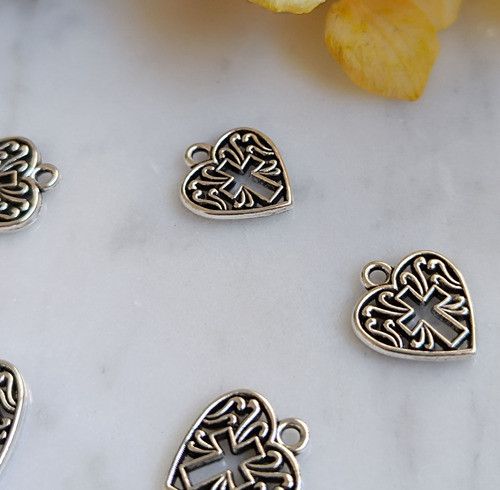 Lote X 10 Dijes Cruz Bautismo Comunión 1