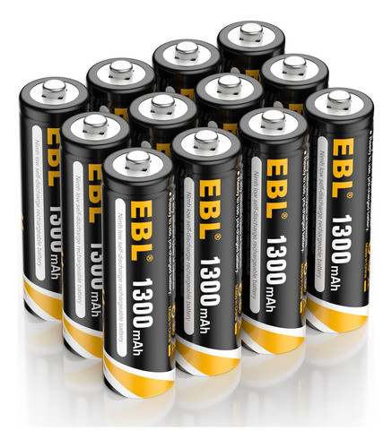 Ebl Bateras Recargables Aa Para Luces Solares, Batera Nimh, 0