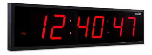 Reloj Digital Grande Con Led, Gran Tamaño, Estante O Soporte 0