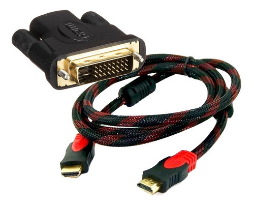 Adaptador Dvi-d Macho A Hdmi 24+1 + Cable Hdmi 1,5 Reforzado 0