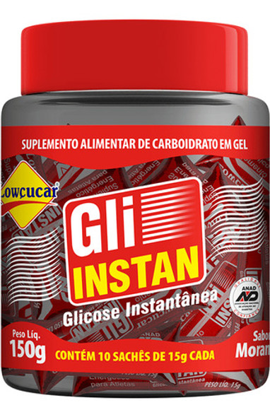Gli-instan Lowçucar Pote Sabor Morango 10x15g 0