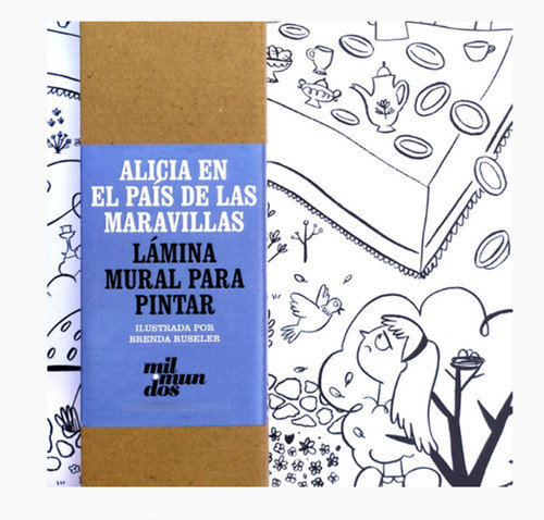 Lamina Mural Para Pintar Alicia En El Pais De Las.. 41x118cm 0