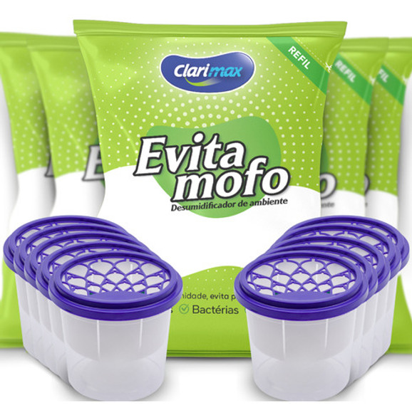 Evita Mofo Refil - Antimofo 5kg + 10 Potes Para 130g 0 Evita Mofo Refil - Antimofo 5kg + 10 Potes Para 130g 0