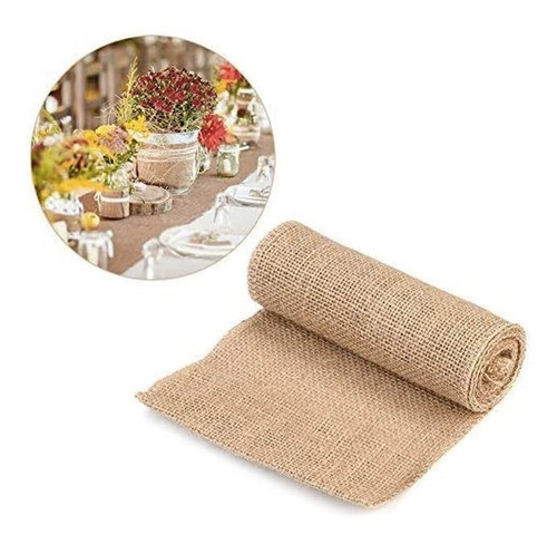 Fita Juta Natureza Trilho Caminho De Mesa Tecido Linho 30cmx 0