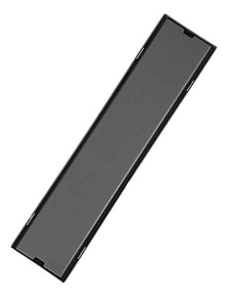 Rejilla De Baño De Acero Negro Lineal Reversible 6,8x30cm 0 Rejilla De Baño De Acero Negro Lineal Reversible 6,8x30cm 0