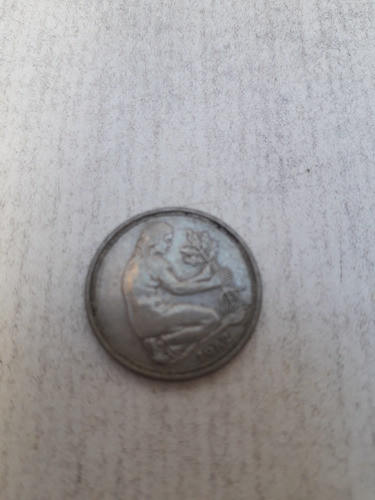 Moneda 50 Pfennig Alemania 1952 1