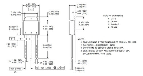 Transistor Smd Irfu9024n Fu9024n Fu9024 Mosfet Canal P 1