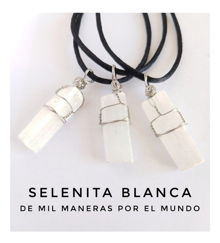 Selenita Blanca. Collar Acero. Regulable. Paz Y Claridad 1