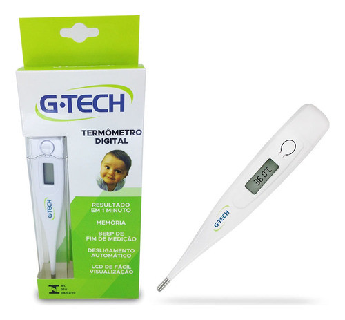 Kit 5 Unid. Termômetro Clínico Digital Th1027 - G-tech 0