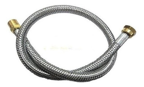 Mangueira P/gas Flexivel Malha Aco 1,5mt Macho/femea-kit C/2 0