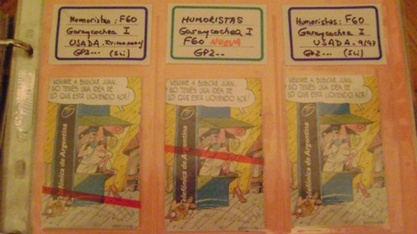 Tarjeta Telef Coleccion Telefonica Argentina F60 Humoristas 0