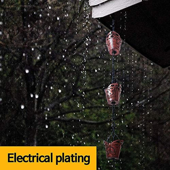 Mariposa Cadenas De Lluvia De Hierro Grandes De 8.5 Pies Par 1