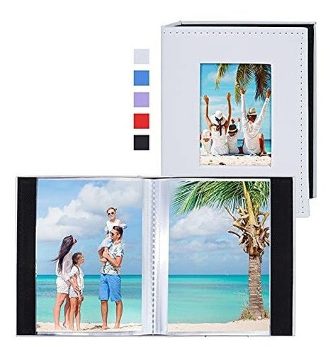 Album De Fotos  10x15cm Para 52 Fotos Cuero Blanco X 2u. 0