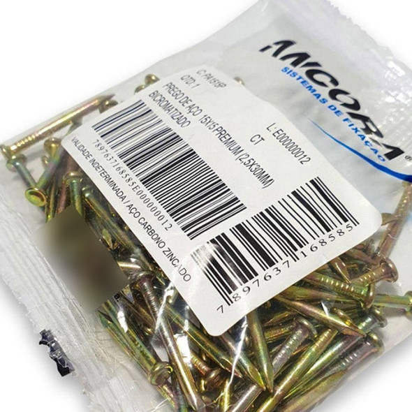 Prego Aço C/ Cabeça 15 X 15  Âncora - Kit Com 100 Peças 0