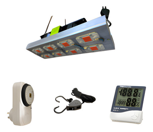 Kit Cultivo Panel Led 400 W Poleas Htc-1 Timer 0