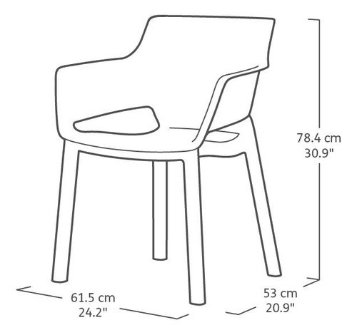Silla Blanco Polipropileno Keter 1