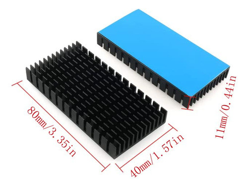 Disipador De Calor De Aluminio Sjzbin 2 Unidades De Disipado 1