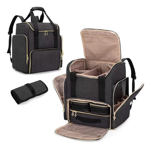 Luxja Mochila De Maquillaje Con 3 Estuches Extraíbles Y 1 Bo 0
