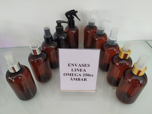 10 Envases Omega Ambar 250cc Gatillo 24/410 1
