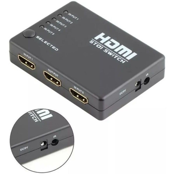 Intco Switch Hdmi 5x1 Control Remoto Sw-2205 Ppct 1