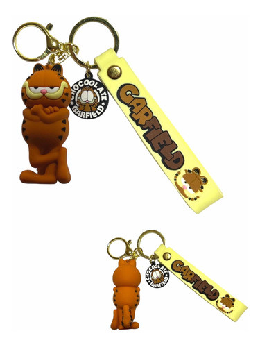 Llavero Garfield Gato Mas Gloton + Sarcastico + Lasagna 0