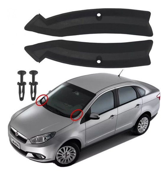Par Acabamento Para-brisa Grand Siena E Novo Palio Original 0 Par Acabamento Para-brisa Grand Siena E Novo Palio Original 0