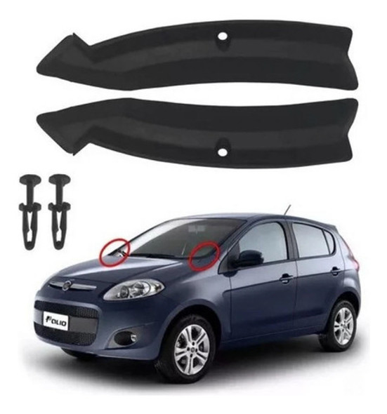 Par Acabamento Para-brisa Grand Siena E Novo Palio Original 1 Par Acabamento Para-brisa Grand Siena E Novo Palio Original 1