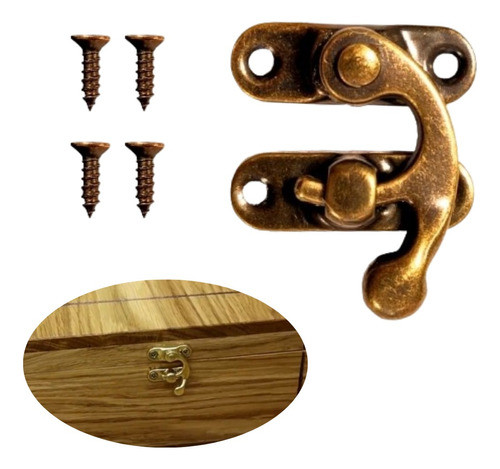 X10 Herrajes Cierre De Metal 27x32 Para Cajas De Madera 752 0