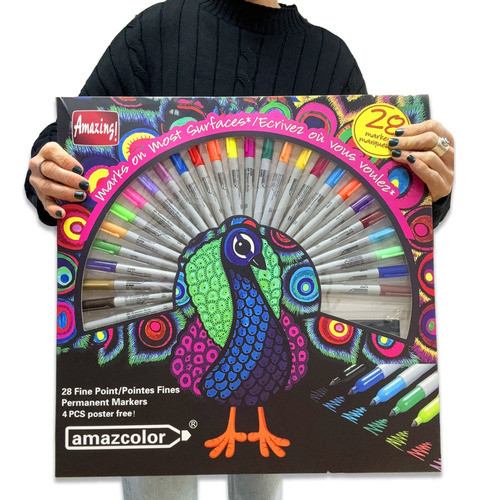 Drypen 28 Marcadores Permanentes Con Láminas Silvapenes 1