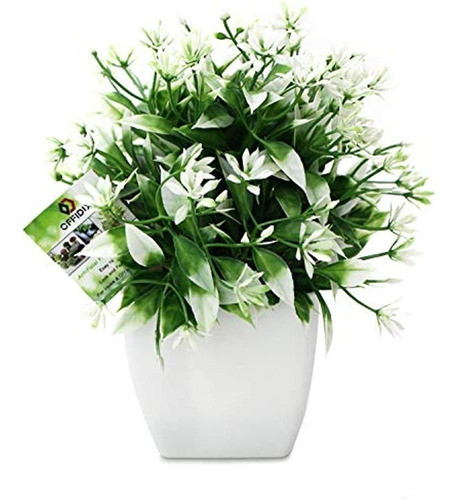 Offidix Plantas Artificiales, Mini Flor Artificial Con Macet 0