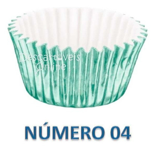 200 Forminhas Laminadas Verde Bebe Número 4 Brigadeiro Doces 1