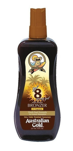 Spray Gel C/ Bronzeador Australian Gold Fps8 237ml 0