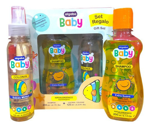 Combo Baby Colonia 125ml + Shampoo 200ml Algabo 0