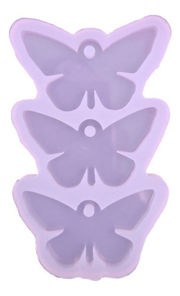 Molde Silicona X3 Mariposas 5x3cm Llaveros Resina Arte 0