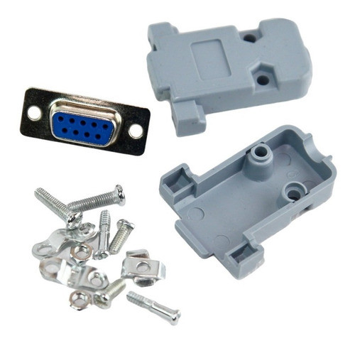 Conector Ficha Serie Db-9 Db9 Hembra 9 Pin C/ Tapa X 4j Htec 1