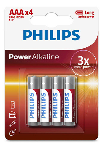 Pilas | Alcalina Aa - Pack X4 - Philips 0