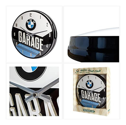 Reloj De Pared Retro De Arte Nostálgico, Bmw - Garaje - Idea 1