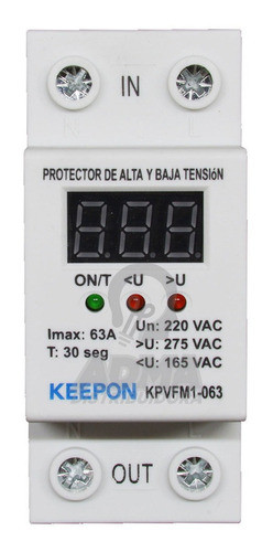 Protector De Tension 63a Monofasico Digital Volt Keepon 1