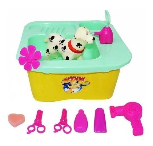 Juego Veterinaria Acqua Pet Baña Mascota Dalmata Lionels 1