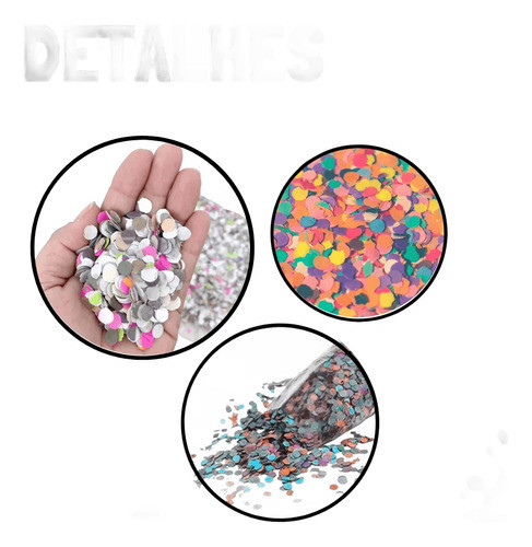 Kit C/ 10 Confetes Carnaval Colorido 100g Festa 1